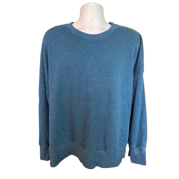 Time and Tru Blue Crewneck Sweatshirt XXXL 22 Relaxed Fit Pullover Casual Cozy - Picture 2 of 8